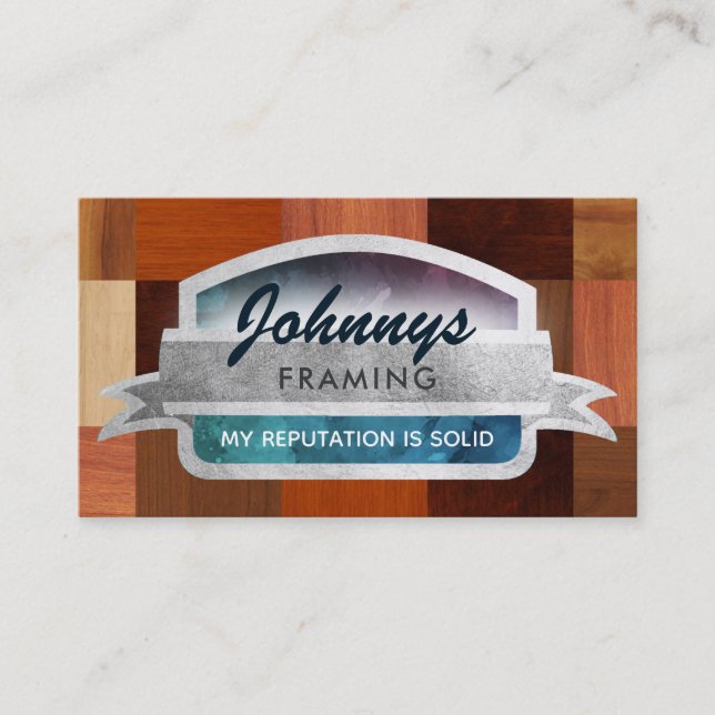 Framing Slogans Business Cards (Front)