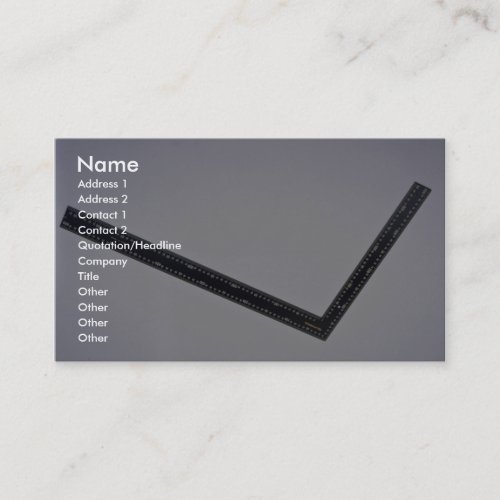 Framing square business card