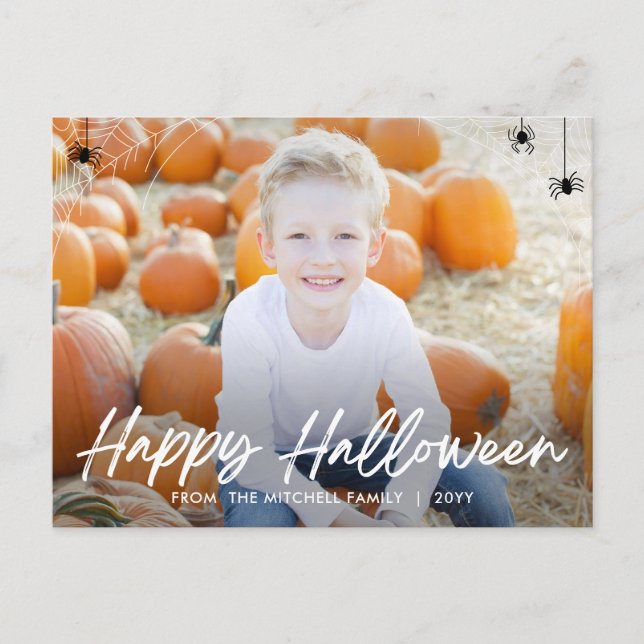 Framing Web Halloween Photo Card Postcard (Front)