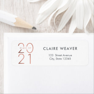Framing Year Class of 2021 Graduation Address Labe Label