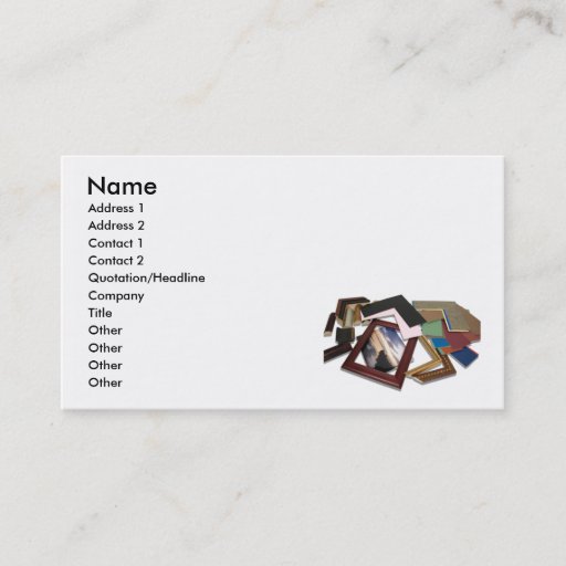Customizable FramingDecisionCard, Name, Address 1, Address 2... Business Card