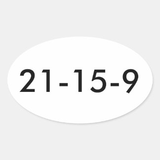 Fran WOD 21 15 9 Oval Sticker