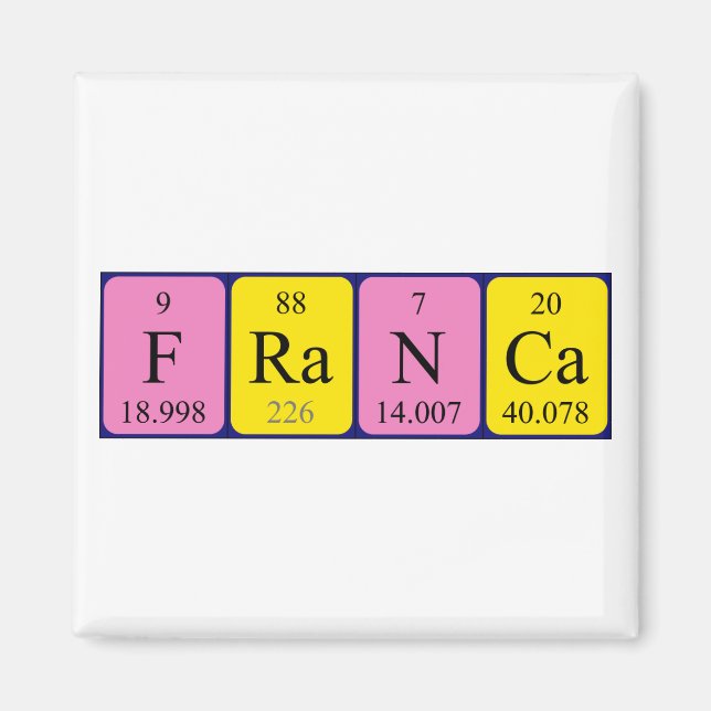 Franca periodic table name magnet (Front)