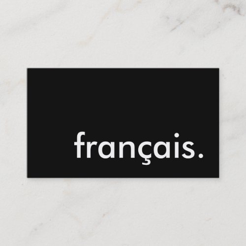 franais business card