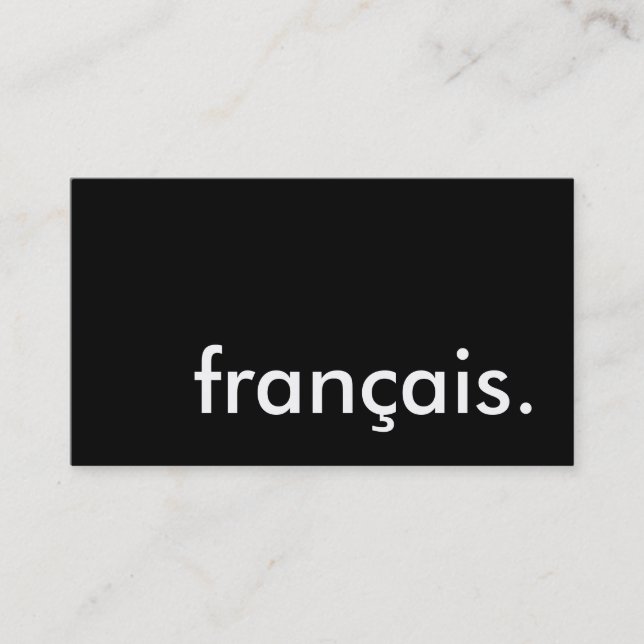 français. business card (Front)