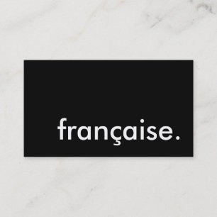 française. business card