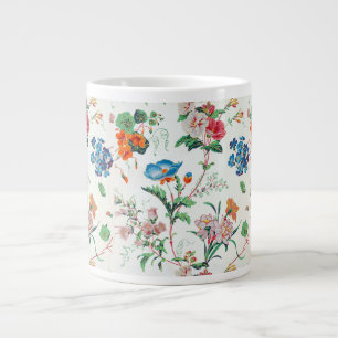 France 1830 Floral Antique Wallpaper Giant Coffee Mug