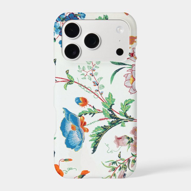 France 1830 Floral Antique Wallpaper iPhone Case (Back)
