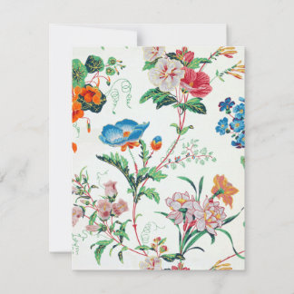 France 1830 Wildflowers Floral Victorian Wallpaper Note Card