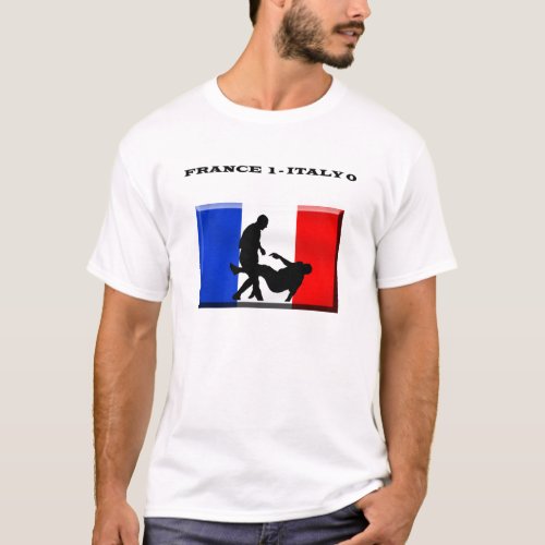 France 1 italy 0 French Soccer T_Shirt