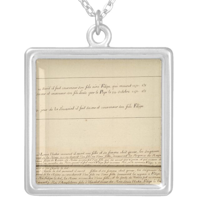 France 32 silver plated necklace (Front)