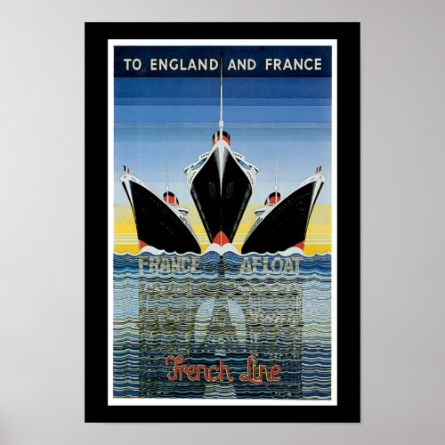 France Afloat _ French Line Poster