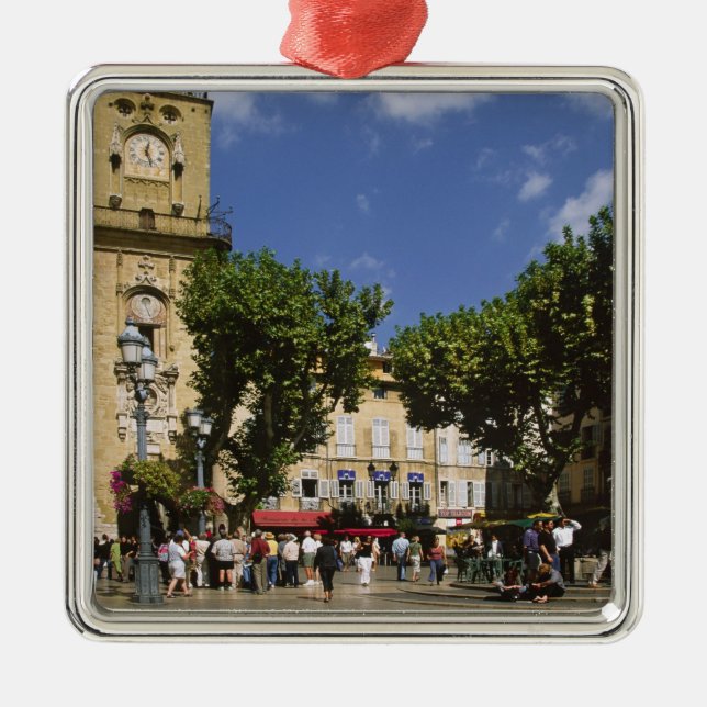 France, Aix en Provence, La Place de la Maire Metal Ornament (Front)