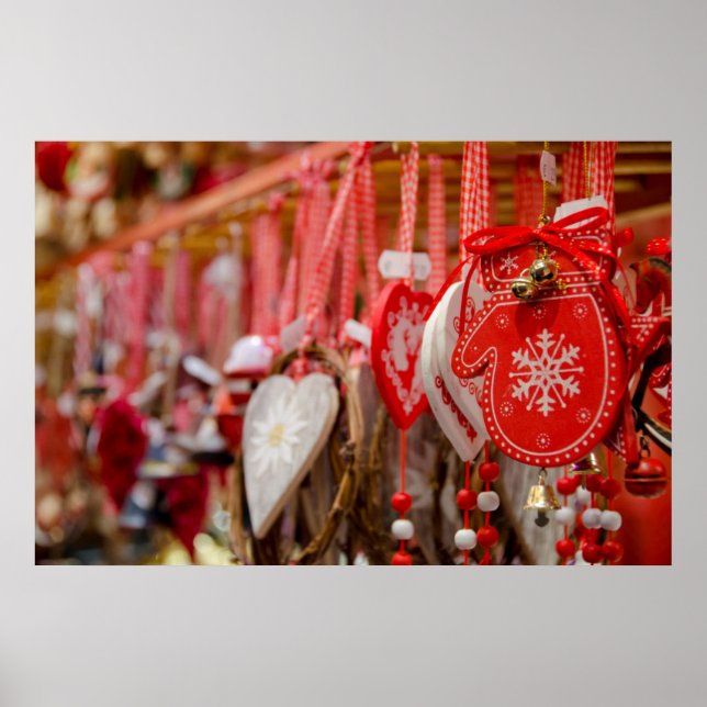 France, Alsace, Colmar. Christmas Market Poster (Front)