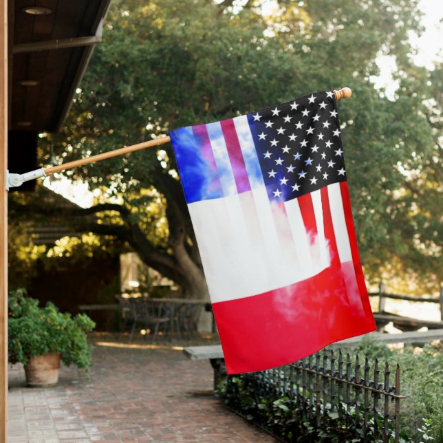 France  + America  Flag (In SItu)