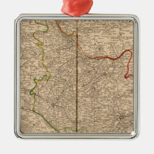 France and Belgium Metal Ornament
