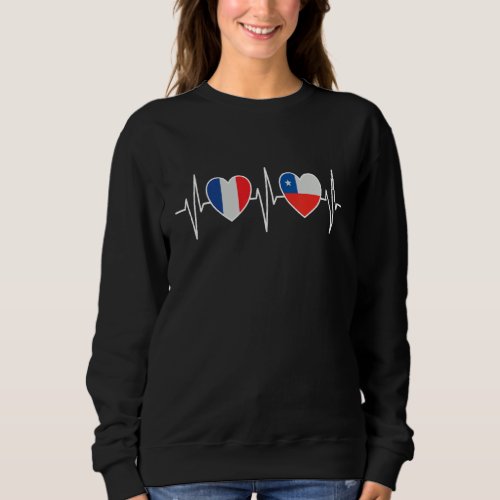 France And Chile Chilean Flag Flags Sweatshirt