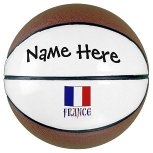 France and French Flag Personalized Basketball