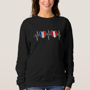 France And Peru Peruvian Flag Flag Premium Sweatshirt