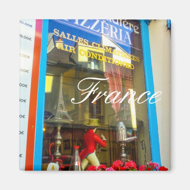 France Architecture Cityscape Street Restaurant Magnet (Front)
