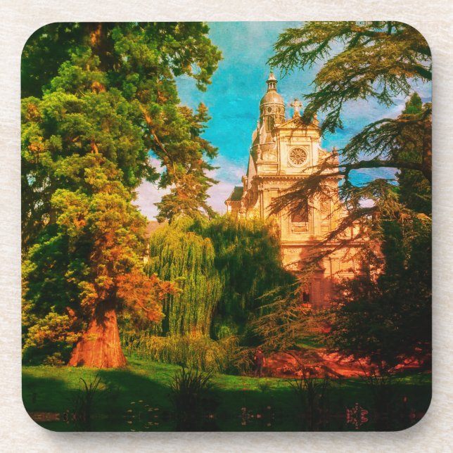 France Architecture French Cathedral Nature Beverage Coaster (Front)