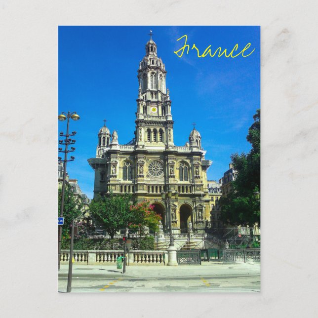 France Architecture French Cathedral Paris Postcard (Front)