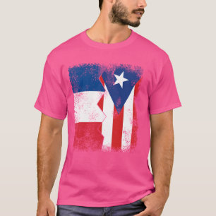 France Argentina Flags Half Puerto Rican French R T-Shirt