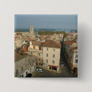 France, Arles, Provence, city view from Pinback Button