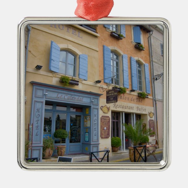 France, Arles, Provence, hotel and restaurant Metal Ornament (Front)