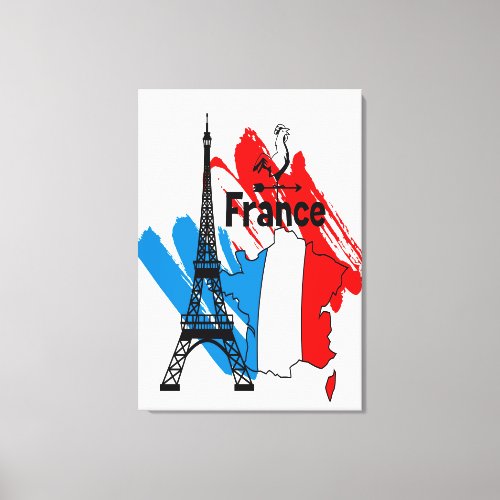 France Art Style  Canvas Print