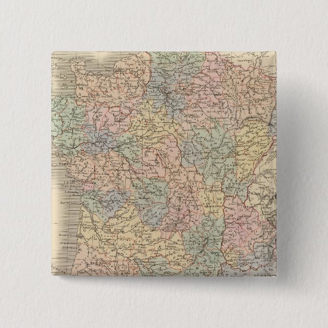 France Atlas Map Button (Front)