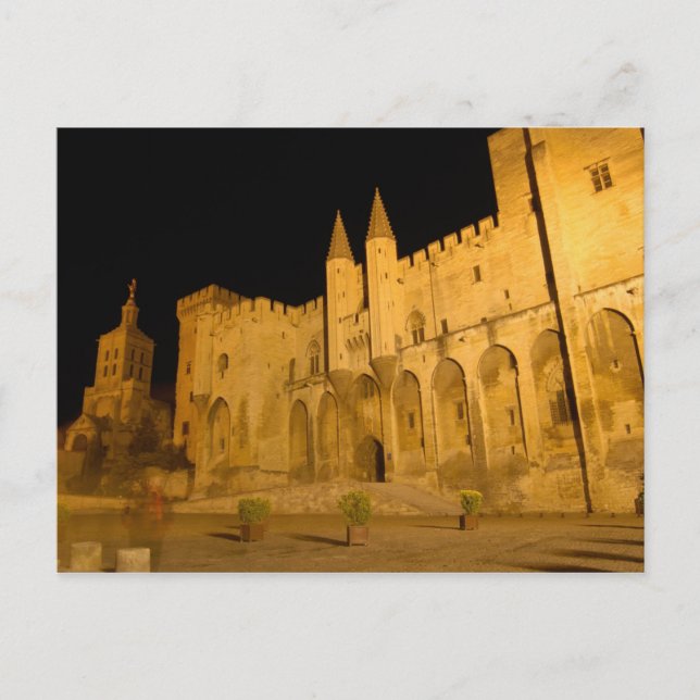 France, Avignon, Provence, Papal Palace at night Postcard (Front)
