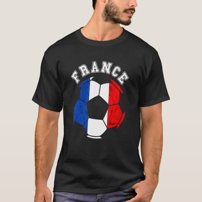 France Ball France Soccer Team French Flag French  T-Shirt (Front)