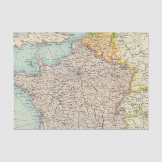 France, Belgium & Holland political Tissue Paper (Front)