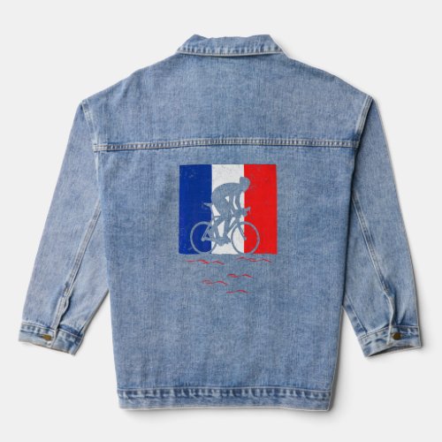 France Bicycle French Road Racing Summer Tour Fran Denim Jacket