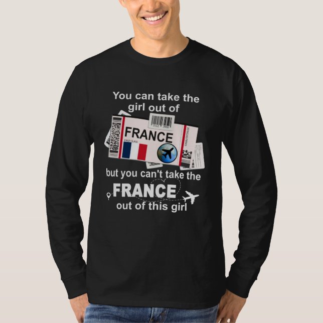 France Boarding Pass  France Girl  France T-Shirt (Front)