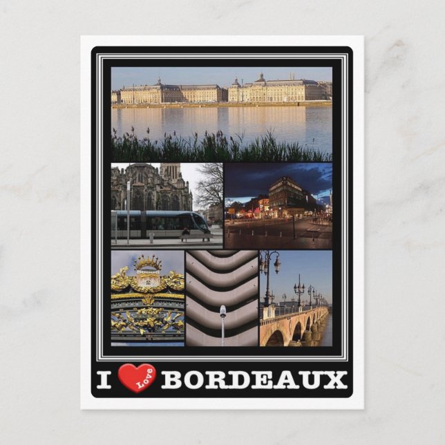 France - Bordeaux - I Love - Postcard (Front)