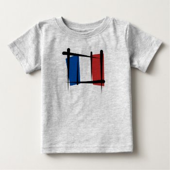 France Brush Flag Baby T-shirt by representshop at Zazzle