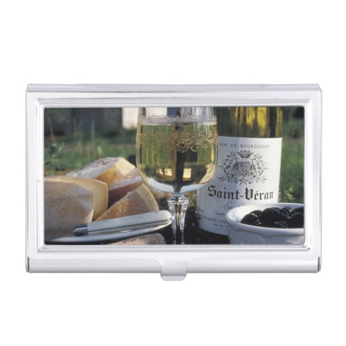 France Burgundy Chablis Local wine and Case For Business Cards