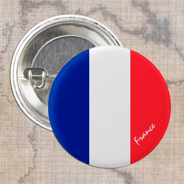 France button, patriotic French Flag fashion Button (Creator Uploaded)