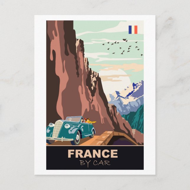 France by Car Postcard (Front)