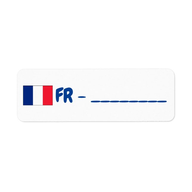 France by post crossing label (Front)
