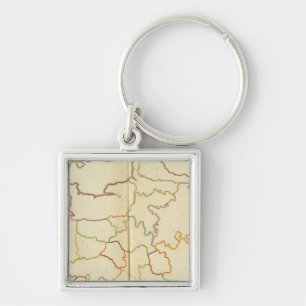France  Capitals Outlines Keychain