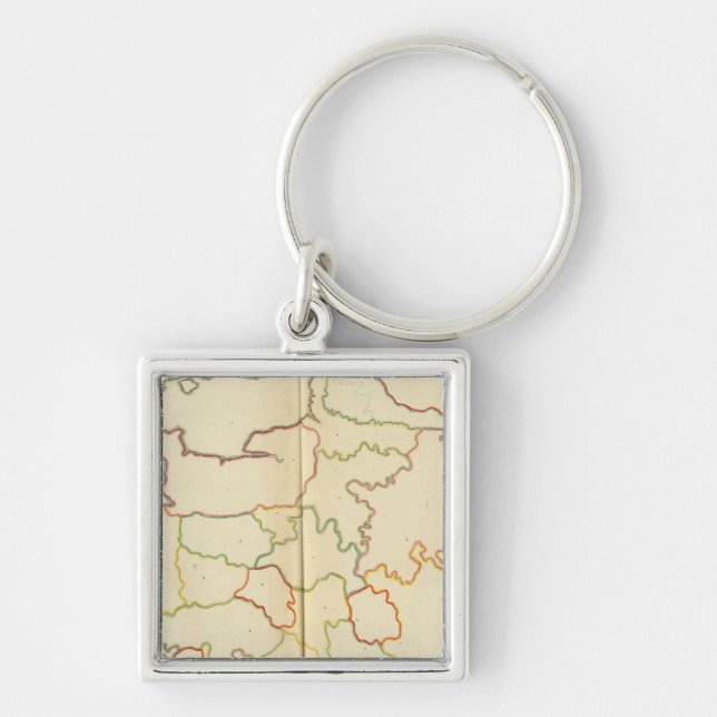 France  Capitals Outlines Keychain (Front)