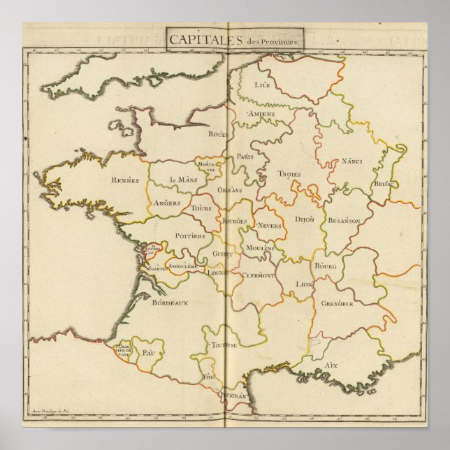 France  Capitals Poster (Front)