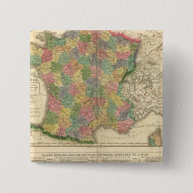 France Chronology Map Button (Front)