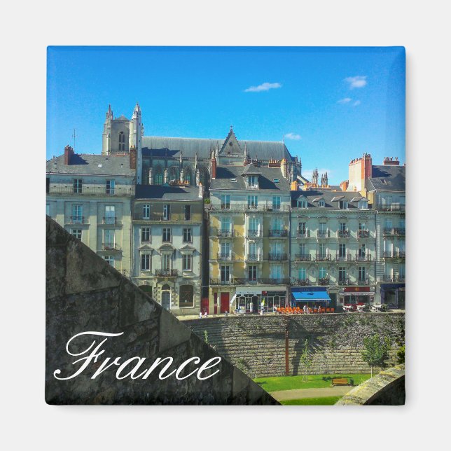 France Cityscape Street Buildings View Magnet (Front)