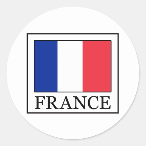 France Classic Round Sticker