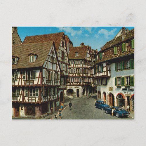 France Colmar Alsace retro postcard