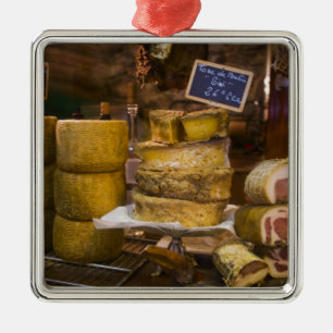 France, Corsica. Local cheeses and charcuterie Metal Ornament